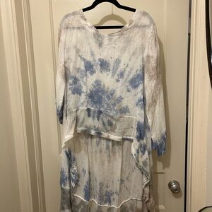 Tie-Dye Long Sleeve Dress